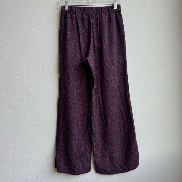 Marine Layer Pants Women Size XS Kiley Elastic Waist Pockets Ditsy Floral Purple - Picture 5 of 6